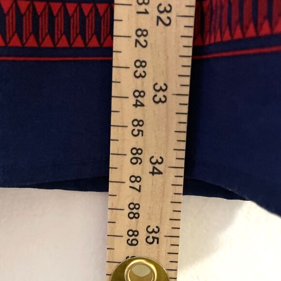 Dalia Sleeveless Dress, Lined, Non-stretch, V-Neck Red and Navy Size 4 - Picture 8 of 9